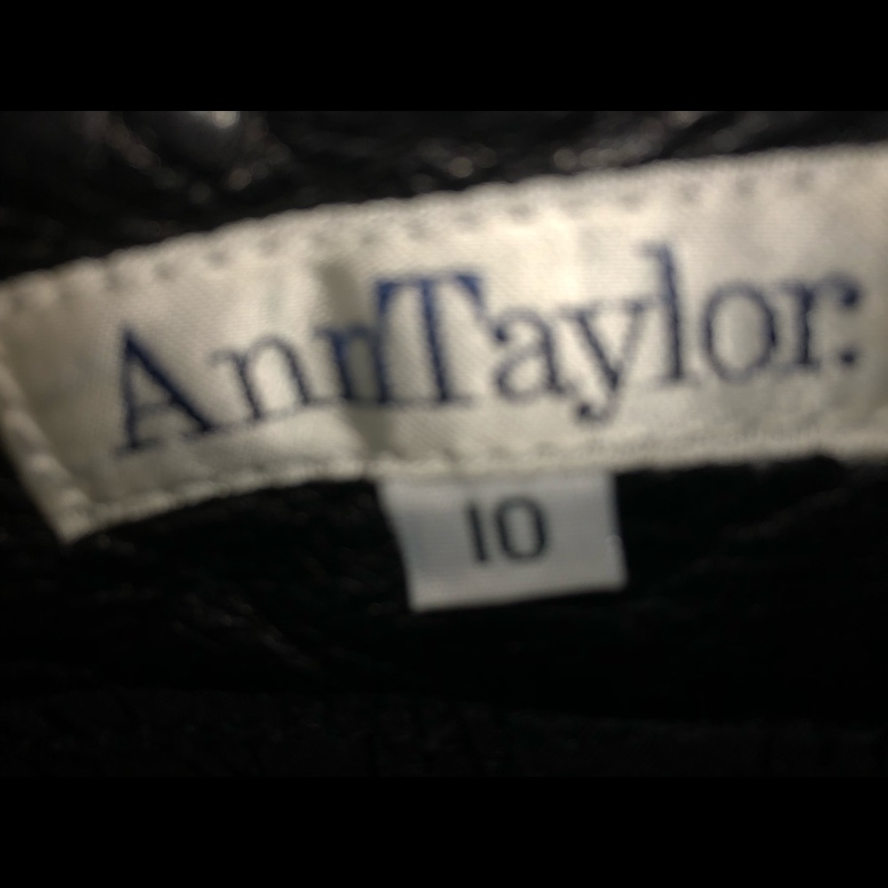 Ann Taylor lambskin leather lined skirt